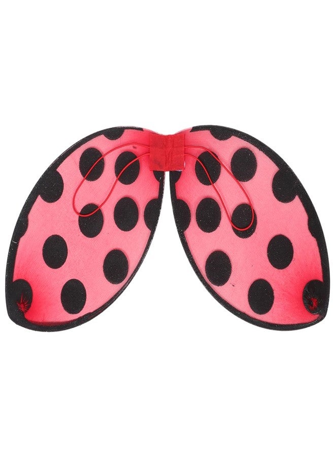 minkissy Foldable Ladybug Wings for Kids 26.77 Inch Red Insect Costume Accessory Lightweight Dress up Prop for Halloween and Parties - Image 1
